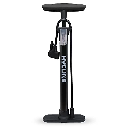 Bike Pump : Hycline Bike Pump, Portable Floor Bicycle Tire Pump, 150 PSI High Pressure with Presta and Schrader Valve for Road Mountain Commuter Bike Tire, Ball, Air Cushion