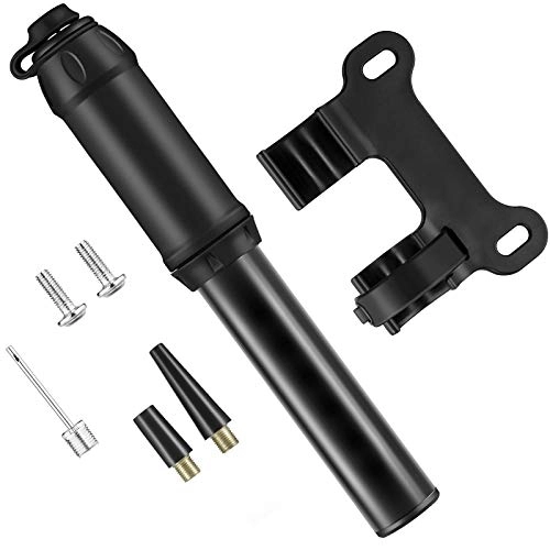 Bike Pump : inChengGouFouX Convenience Bicycle Pump Household Mini Portable Air Pump Basketball Bicycle Inflatable Accessories Exquisite Bicycle Pump (Color : Black, Size : 30cm)