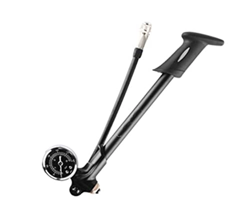 Bike Pump : JIEYANG YouCg GS-02D High-pressure Air Shock Pump Fit For Fork Rear Suspension Cycling Mini Hose Air Inflator Bike Bicycle Fork (Color : Black)