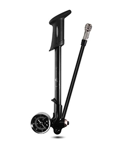 Bike Pump : JIEYANG YouCg Pump 300psi High-pressure Bike Air Shock Pump Fit For Fork Amp; Rear Suspension Cycling Bicycle Pump Mountain Bike Pump With Gauge (Color : Black-CXWXC)