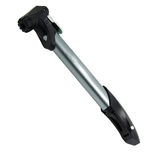 Bike Pump : Jklt Bike Pump Valve Inflator Bicycle Inflator Fast Inflator Hand Pump Mini Tire Inflator Easy to Use Portable Manual Easy to Operate and Carry (Color : Grey, Size : 24cm)