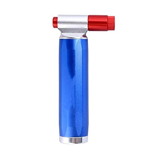 Bike Pump : JOMSK Bicycle Hand Floor Pump Mini Portable Bicycle Pump Aluminum Alloy Bicycle Tire Ball Inflatable Tube (Color : Blue, Size : 110mm)