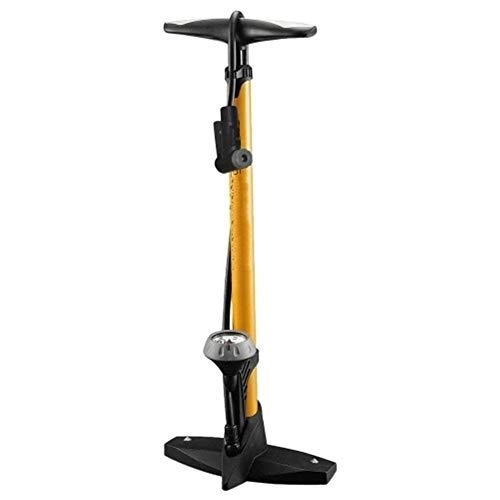 Bike Pump : Jtoony Bike Pump 160PSI Aluminum Alloy High Pressure Bike Floor Pump Pump Height 60cm (Color : Yellow, Size : One size)