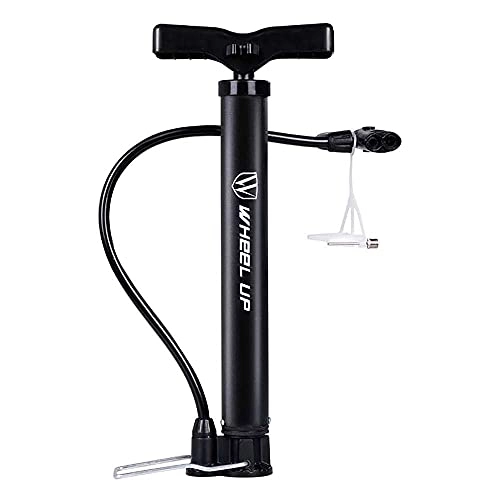 Bike Pump : junmo shop Portable Floor Bike Pump, Lightweight Bicycle Air Pump with Folding Handle - 120Psi Presta and Schrader Valve for Mountain Road BMX Bike Ball Inflatable Toy