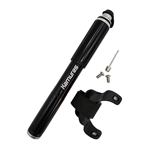 Bike Pump : KAMURES Bike Pump Fits Presta and Schrader Valve-Accurate Inflation, Bicycle Tire Inflator , Mini Bike Pump Portable for Road, Mountain and BMX Bikes, High Pressure 160 PSI, Includes Mount Kit (Black)