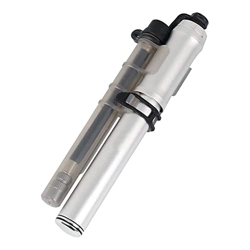 Bike Pump : KEDUODUO Bicycle Pumpportable Bicycle Floor Pumpaluminum Alloy with Frame Mounting Partsportable Riding Equipmentlightweight Universal Bicycle Pump, Silver