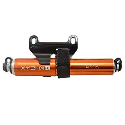 Bike Pump : KHEAX LAPIX HV S ALL ALU MINI MTB PUMP ORANGE L185MM 90PSI / 6.2BAR