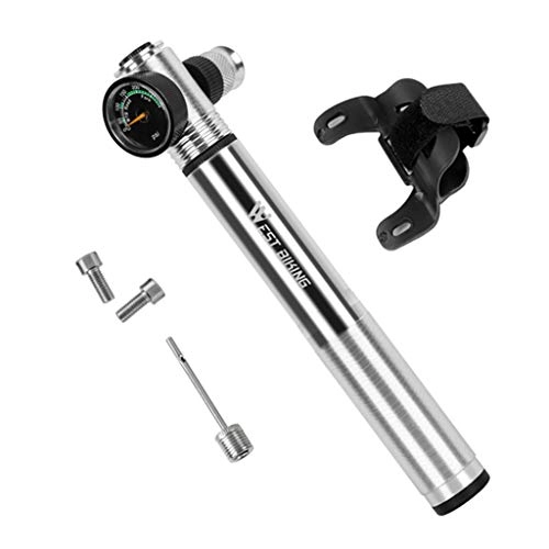 Bike Pump : KINRADE Aluminum High Pressure Bicycle Pump Bidirectional Inflatable Portable Mini Pumps