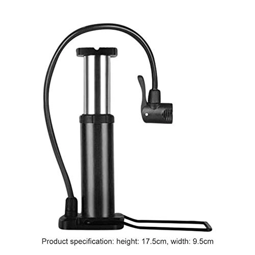 Bike Pump : KJST Airbed Pump Electric Pump Pumpdurable Riding Mini Portable Bicycle Floor Pump Foot Pedal Activated Bicycle Tire Ball Pump Outdoor Aluminum Alloy Inflator-Black