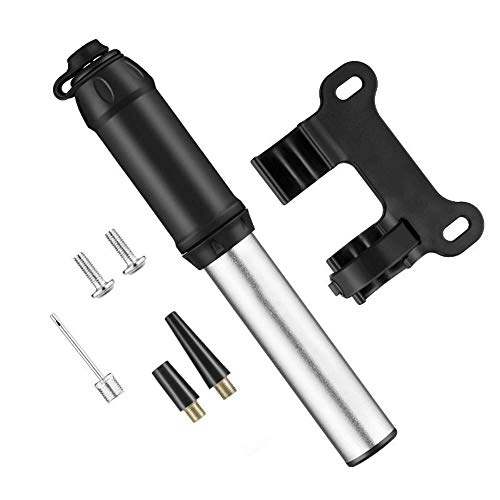 Bike Pump : KQP Bike Pump2 In 1 Valve High Pressure Cycling Air Pump Portable Mini Lightweight Inflator Bike PumpSuitable For Bicycles (Size:Onesize; Color:Silver)