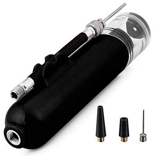 Bike Pump : KQP Bike Pump3PSC Portable Bike Pump Bicycle Inflator Riding Tools Outdoor Multifunctional Football Basketball PumpSuitable For Bicycles (Size:Onesize; Color:Black)