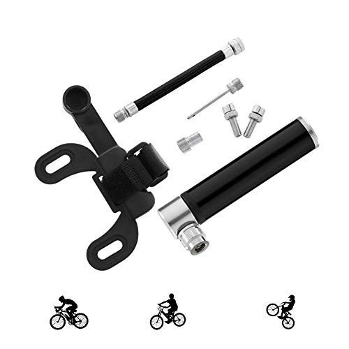 Bike Pump : KuaiKeSport Bike Pumps for all Bikes, Mini Portable Compact Bike Pump With 120 PSI, Ball Pump with Needle and Frame Mount, Bicycle Pump for Road fits Presta &Schrader Valve, Frame-Mounted Pumps, Black