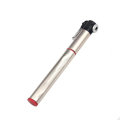 Bike Pump : KX-YF Bicycle Pump Mini Bike Pump Includes Mount Kit Bicycle Tire Pump For Mountain And Bikes 120 PSI High Pressure Capacity Silver for Road Bike Mountain Bike (Color : Silver, Size : 21x2.2cm)