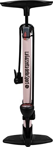 Bike Pump : La Gazzetta dello Sport Bike Workshop Pump made of durable steel, suitable for bicycle tires, with pressure gauge, reaches up to 160 PSI and 11 Bar