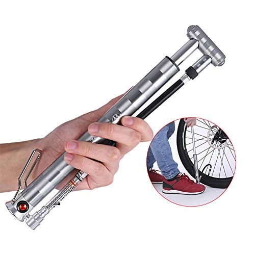 Bike Pump : LAIABOR Mini Bike Pump160PSI Pump Bicycle Tire Inflator, Durable Cycling Inflator with Inflation Needles for Road, Mountain and BMX Bikes and Balls, Silver