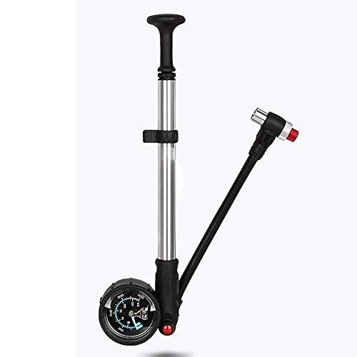 Bike Pump : LANGTAO High Pressure Portable Bike Pump Bicycle Tire Air Pump with Barometer Aluminum Alloy Lightweight Bicycle Pump Universal Bike Tyre Inflator Pump Suitable for All Bicycles, Silver