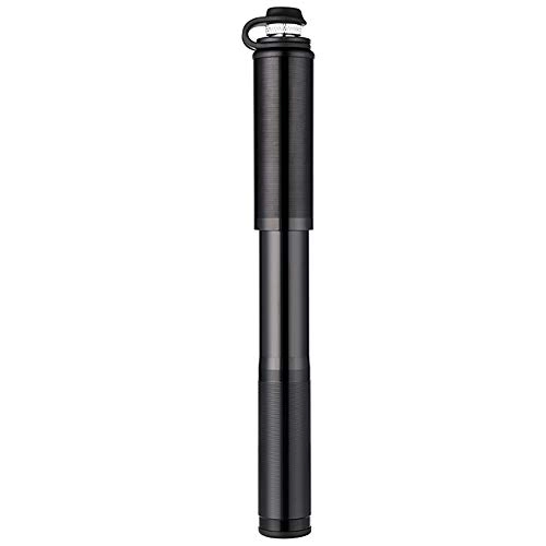 Bike Pump : Lightweight Bicycle Pump Mini Aluminum Alloy Bicycle Pump Hand Push Portable Toy Basketball Football Inflator Gift (Color : Black, Size : 21.3x2.5cm)