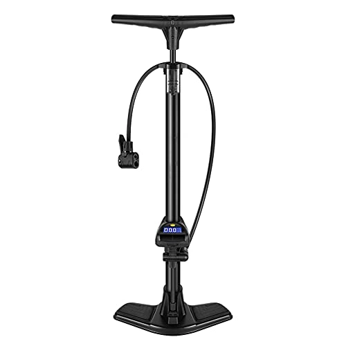 Bike Pump : limei Floor Pumps, Bike Tire Pump, Household Floor Pump, with Electronic Display, One-Piece Molding, Detachable Flexible Hose, Suitable for Bicycle Tire Inflation