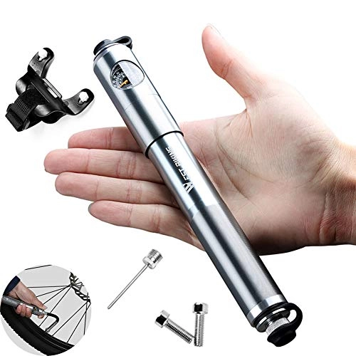 Bike Pump : Linbing666 Mini High-Pressure Pump, Light And Portable, Bidirectional Pump with Precision Barometer, Riding Accessories with Mounting Bracket, Reliable And Durable, Strong Compatibility