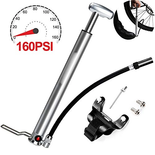Bike Pump : Linbing666 Portable Bicycle Pump, High-Pressure Mini-Mountain Road Bike Pump, High-Pressure Fast-Pumping CNC Aluminum Alloy for Basketball Bikes, Easy To Use