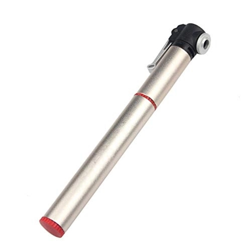 Bike Pump : LIOOBO Bicycle Pump Gauge Hand Bike Air Supply Inflator Cycling Accessorie Portable Tyre Pump for Bicycle Riding Bike MTB (Silver)