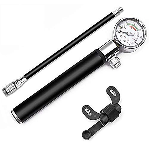 Bike Pump : LIUXING-Home Inflator Bicycle Pump Mountain Bike Pump Mini Pump Portable High Pressure Pump Portable pump (Color : Black, Size : 19.7x2.1cm)