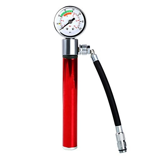 Bike Pump : LLEH Bike Pump - mini portable bike pump with pressure gauge, Easy to carry, for kids mountain bikes