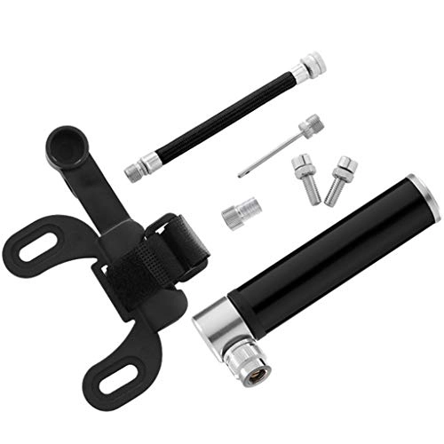 Bike Pump : LLKK A Complete Set Of Mini Bicycle Pumps, portable With Ball Needle And Frame Installation, very Suitable For Balloon Inflatable Boat Swimming Ring