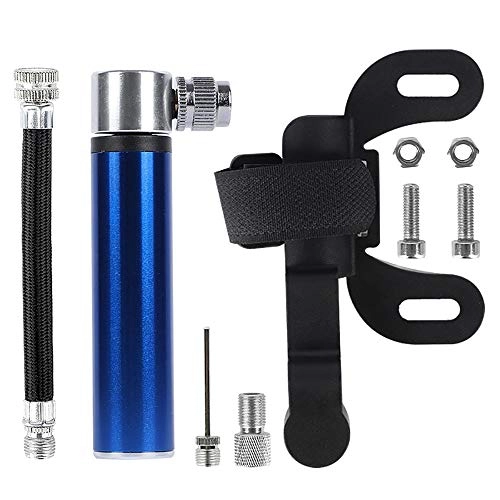 Bike Pump : Lllunimon High Pressure Pump Mini Portable Small Pump Basketball Inflatable Tube with Hose for Bicycle Motorcycle Tire Ball, Blue