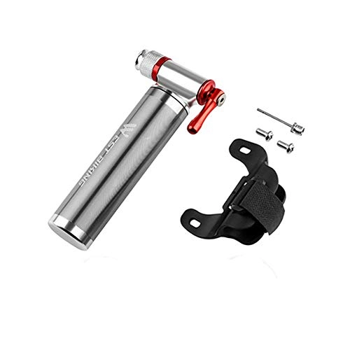 Bike Pump : LQKYWNA Anodized Aluminum alloy Bicycle Tire Pump with Accessories Portable Bike CO2 Inflator Cycling Pump For Road & Mountain Bikes - No CO2 Cartridges Included