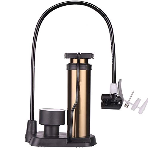 Bike Pump : LWR Pedal-type air pump - Ultra-light portable Air pump with pressure gauge, 120PSI British and French mouth design, dispensing multi-function nozzle