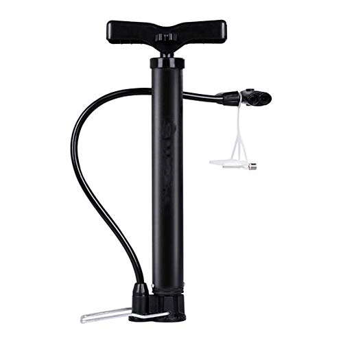 Bike Pump : LYXCM Portable Bike Floor Pump, Automatically Reversible Presta & Schrader Valves Mini Bicycle Air Pump 120PSI with Multifunction Ball Needle(Black)