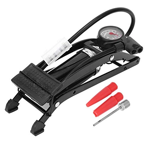 Bike Pump : MAGT Foot Air Pump, Portable High Pressure Fast Inflation Foot Pedal Air Pump Inflator for Bike Electric Scooter Motorcycle(Single cylinder)