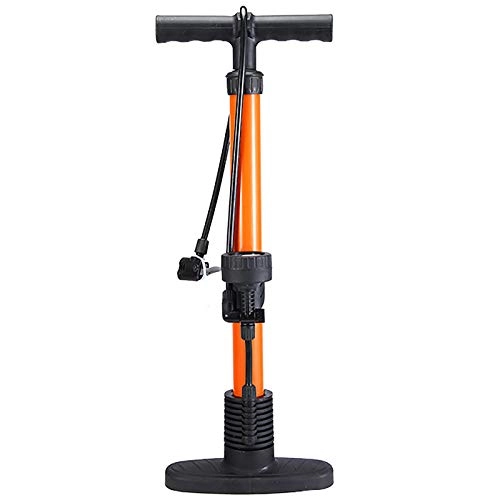 Bike Pump : MICEROSHE Durable Bicycle Pump High Pressure Pump Basketball Toy Ball Air Pump Bicycle Electric Car Air Pump Practical (Color : Orange, Size : 60cm)