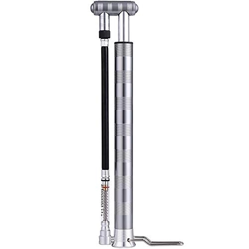 Bike Pump : Mini Bicycle Portable Pump, Hand-push Portable Floor Pump, Barometer Pump, External Barometer, Vent Valve Design, Standing Pump, Dustproof Design
