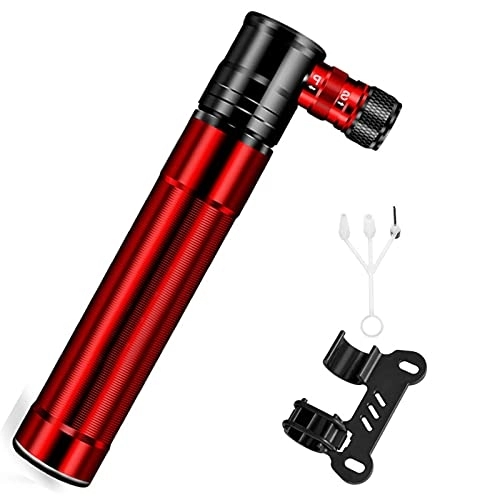 Bike Pump : Mini Bicycle Pump, 100 PSI Portable Bike Tire Pump with Needle and Frame, Presta & Schrader Valve, No Valve Changing Needed, Perfect for Road, Mountain and BMX Bikes, Super Fast Tyre Inflation