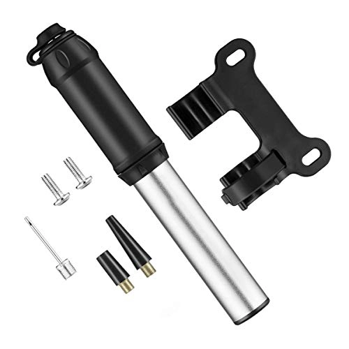 Bike Pump : Mini Bicycle Pump, portable Floor Pumps, lubrication Aluminum Manual Pump, 120 PSI Fits Presta and Schrader for Motorcycle Electric Car Mountain Bike