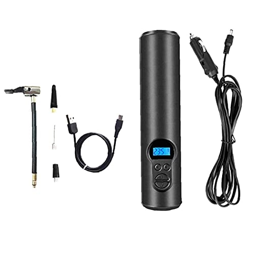 Bike Pump : Mini Bicycle Pump Portable Smart Tire Inflator Electric Bicycle 2000mah Rechargeable Pump for Road Mountain Bicycle Frame Mount Bike Pumps