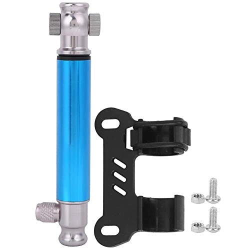 Bike Pump : Mini Bicycle Tire Pump, 80PSI Mini Bicycle Pump Mountain Bike Portable Schrader Presta Valve CO2 Pump Blue Cycling Accessories