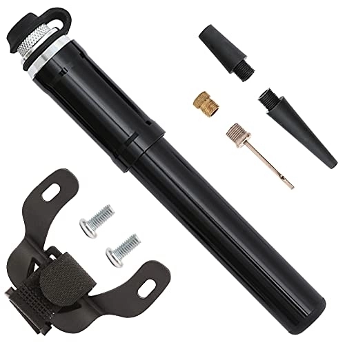 Bike Pump : Mini Bike Pump, Portable Bike Tire Pump, Presta&Schrader Valve with 160 PSI High Pressure, Air Pump for Road and Mountain Bikes, Sports Inflation Devices for Balls, Balloons, Inflatable Devices.(Black)