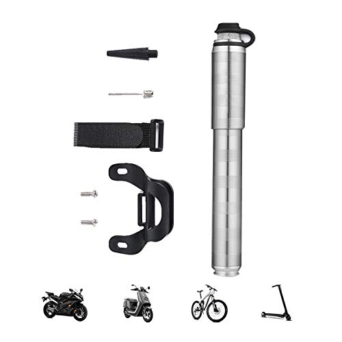 Bike Pump : Mini Bike Pumps 130PSI, Mini Bike Pump Road Bike, Ball Pump with Needle and Frame Mount, Portable Bicycle Pump for Road Mountain and BMX Fits Presta &Schrader Valve, Durable And Quick & Easy To Use