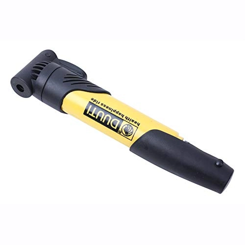 Bike Pump : Mini Portable Bike Pump Handle Inflator High-Pressure Biking Mountain Bicycle Tire Ball Pump Accessories (Yellow)