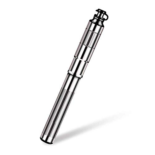 Bike Pump : MOLVUS Portable Bike Floor Pump Football Pump Mini Bike Pump With Mounting Bracket for Easy Carrying Of Universal Basketball Lightweight Universal Bicycle Pump (Color : Silver, Size : 225mm)