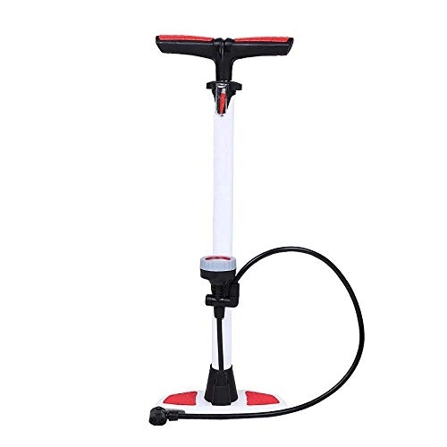 Bike Pump : MOLVUS Portable Bike Floor Pump Riding Equipment Upright Bicycle Pump With Barometer Is Light And Convenient To Carry Riding Equipment Lightweight Universal Bicycle Pump (Color : White, Size : 640mm)