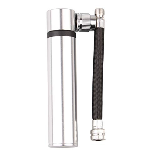 Bike Pump : MUMUWUEUR Professional Mini Bike Pump Ball Pump with Needle Bicycle Tire Hand Pump Multi Functional Portable (Color : Silver, Size : Free)
