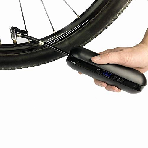 Bike Pump : N \ A Intelligent Multi-Function Electric Air Pump, 130 PSI High Pressure, Fast Tire Inflation, Multi-Function with LCD Display, LED Lighting with Mounting Frame for Bicycles, Motorcycles, Cars