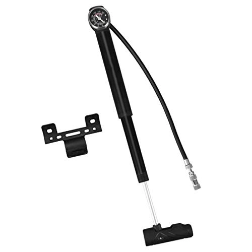 Bike Pump : N \ A Mini Bike Pump, 100 PSI High Pressure, Fast Tire Inflation, Suitable for American / French Valves, Mini Bicycle Tire Pump for Road and Mountain Bikes with Pressure Gauge, Mounting Frame