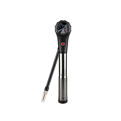Bike Pump : Nachar Mountain bike portable pump with barometer, The combined bicycle pump integrates a shock-absorbing fork tire pump with a pressure gauge.