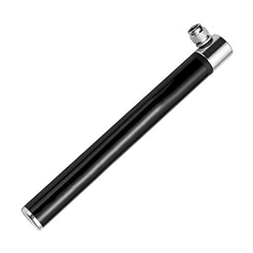 Bike Pump : NBNBN Portable Bicycle Pump Mini Bike Pump Aluminum Alloy High Pressure Manual Pump with Fixing Bracket Tight seal with no Leaks (Color : Black, Size : 198mm)