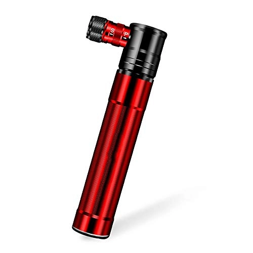 Bike Pump : NBNBN Portable Bicycle Pump Mountain Bike Portable Bicycle Pump Universal Mini Air Pump Riding Equipment Tight seal with no Leaks (Color : Red, Size : 122mm)
